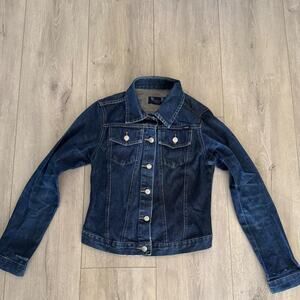 Cropped vintage angels denim jacket